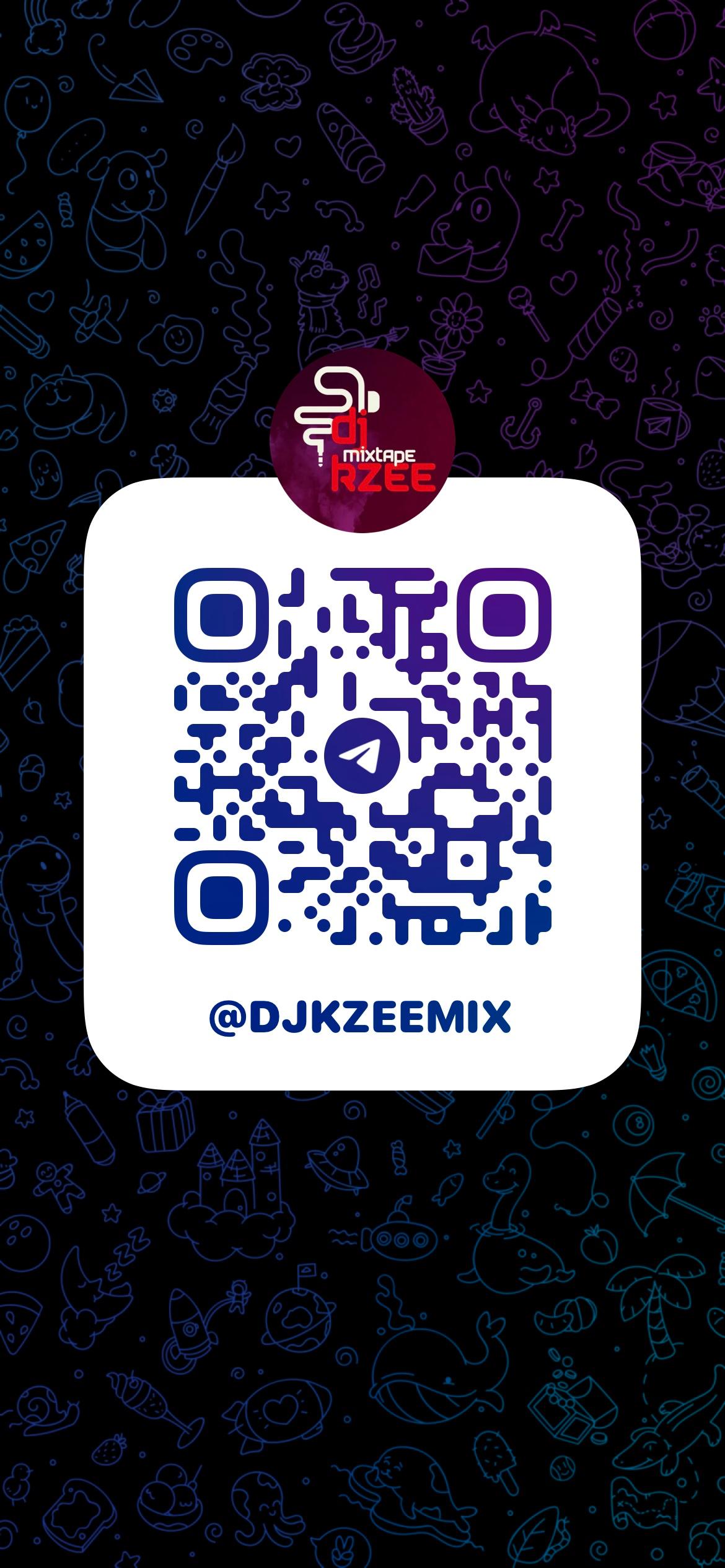Telegram QR code for the DJ Kzee mixtape channel, @DJKZEEMIX